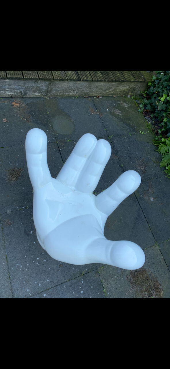 Vintage beeld van witte hand