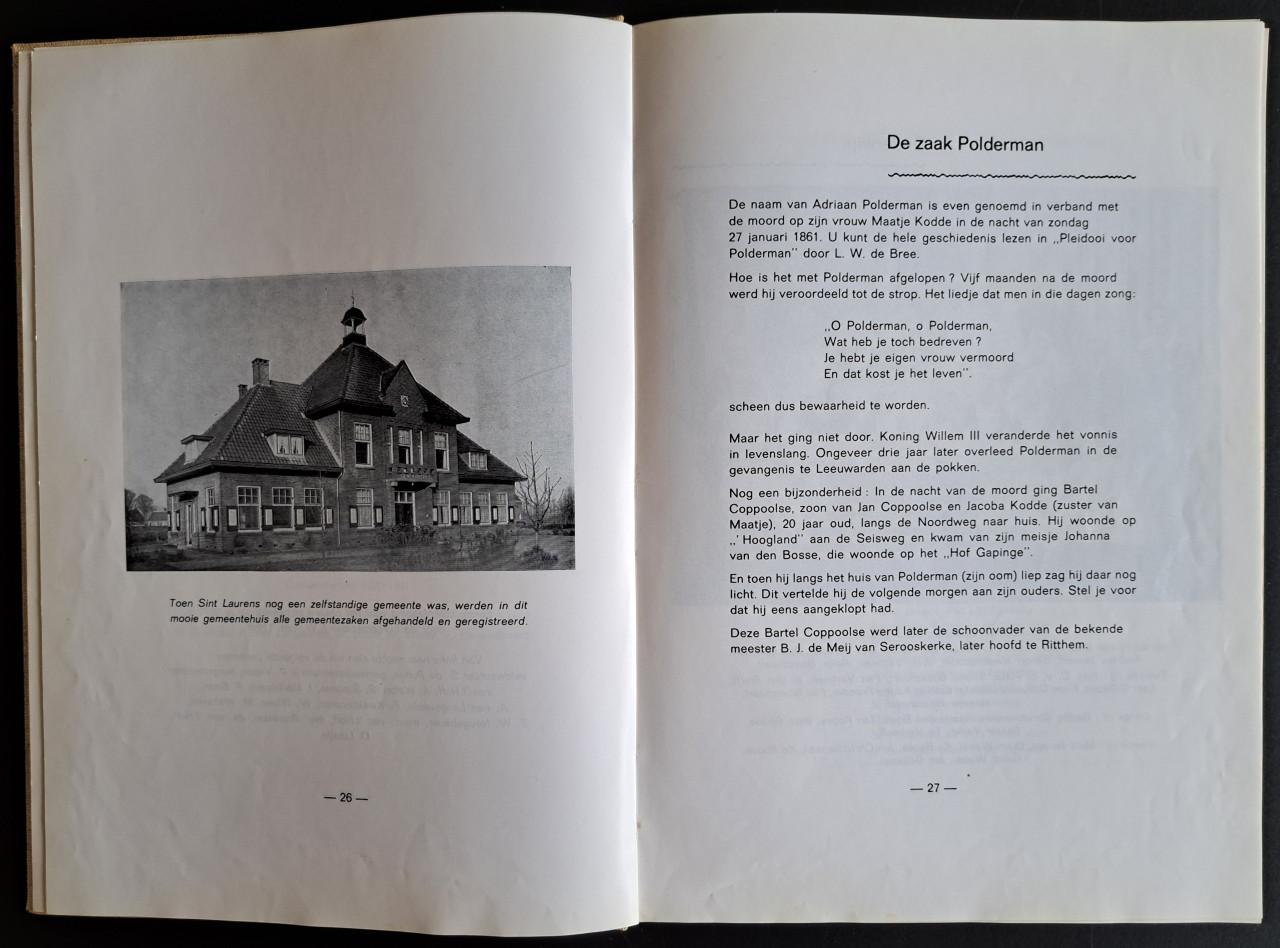 SINT LAURENS EN BRIGDAMME - H v Langevelde - WA Verbeek - 1974