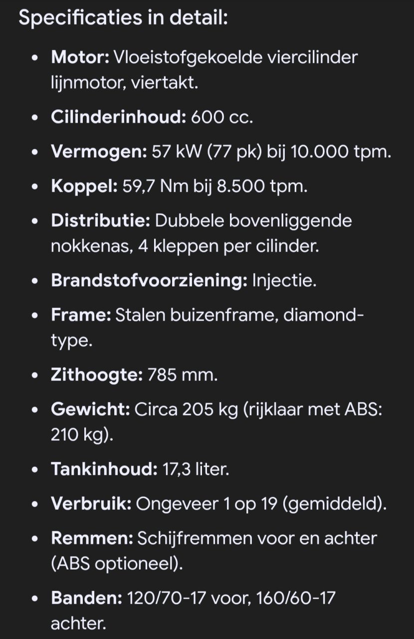 Yamaha XJ6 met weinig km te koop!