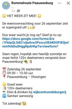 GROTE rommelroute