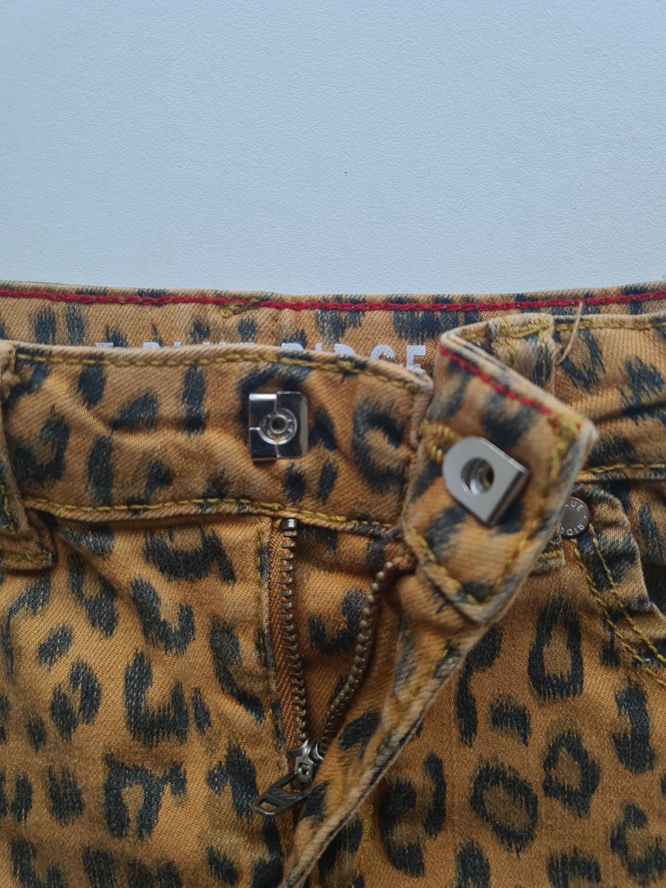 Blue Ridge bruin-mosterdgeel tijgerprint spijkerstof rokje  Maat 122-128