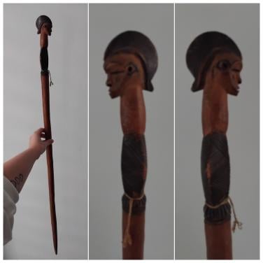 ANTIEK Ceremoniële statusstok UNIEK