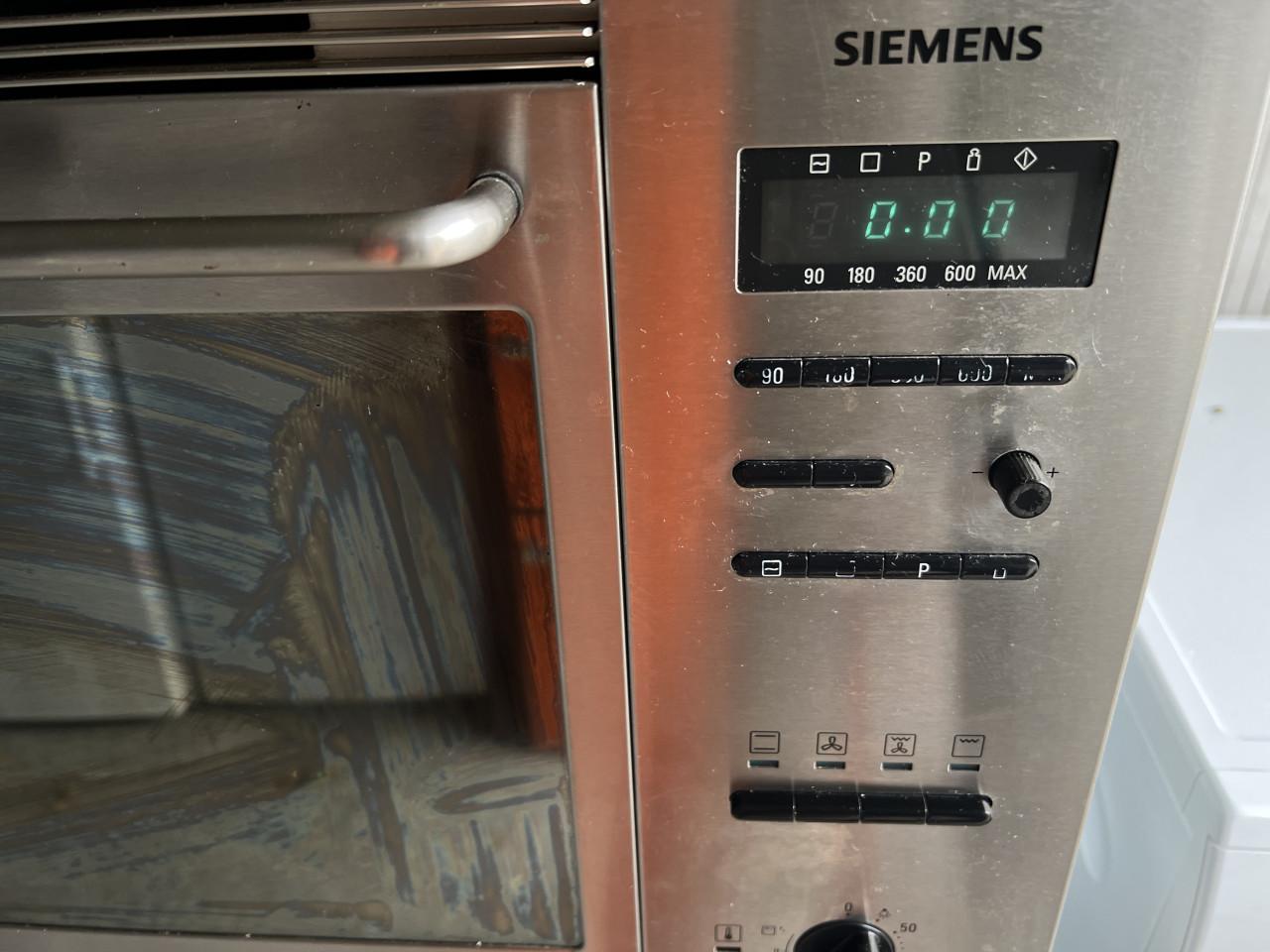 Siemens inbouw combi magnetron hetelucht oven 60x47 cm.. Glazen bakplaat