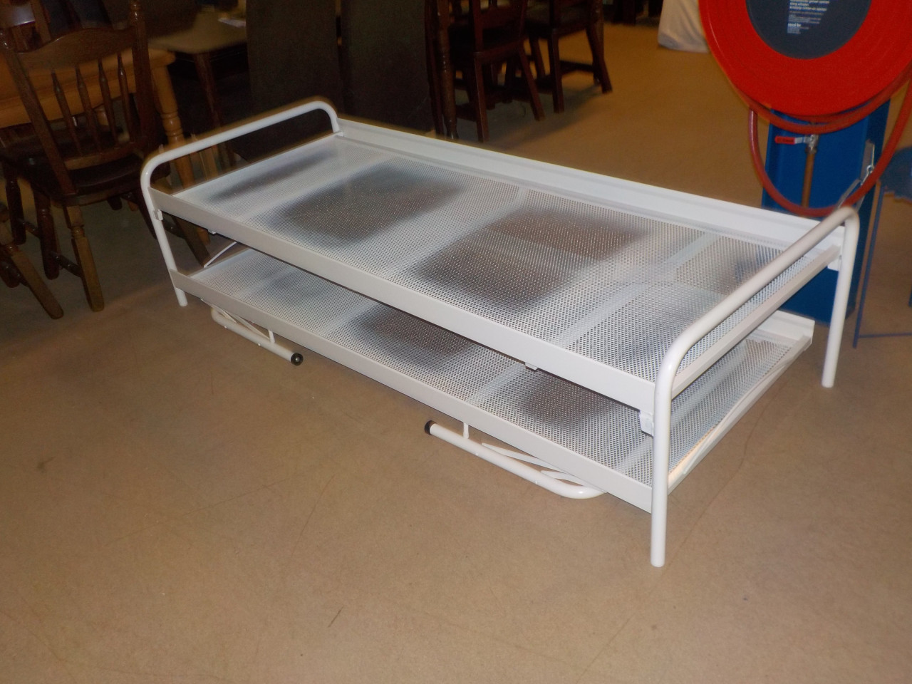 Kuperus Krato duobed + 2 Rhone matrassen 80  x 200 cm in zeer goede staat