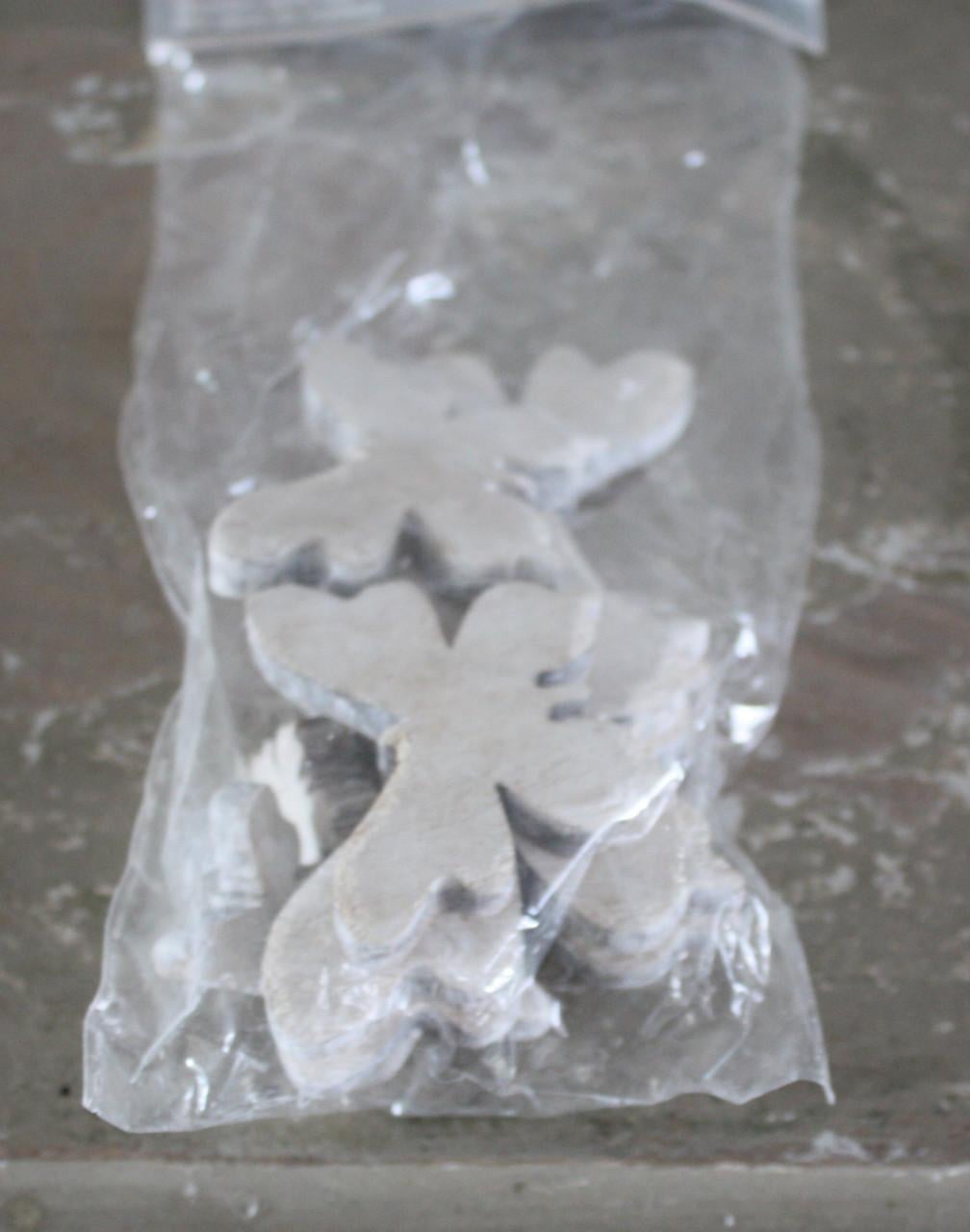 Zakje met houten decoraratie vlinders