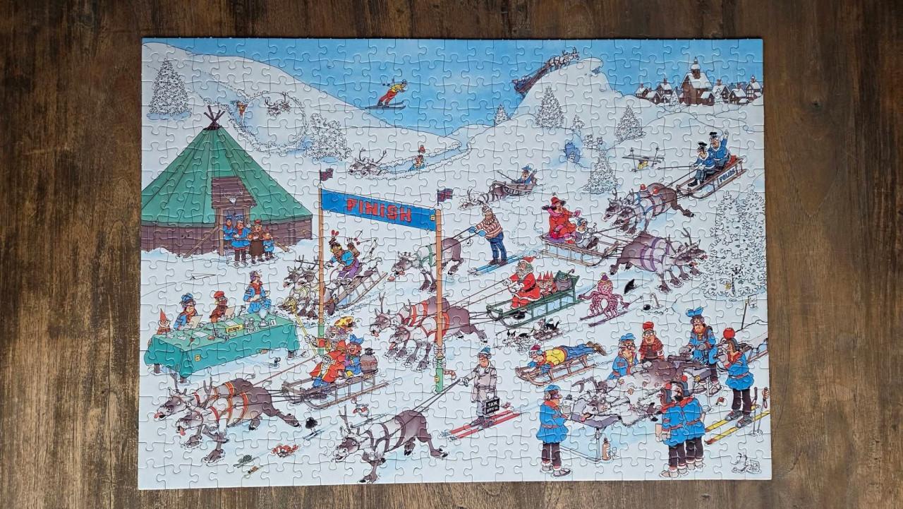 ❄️ Jan van Haasteren legpuzzel 'Rendier race' 500 stukjes.