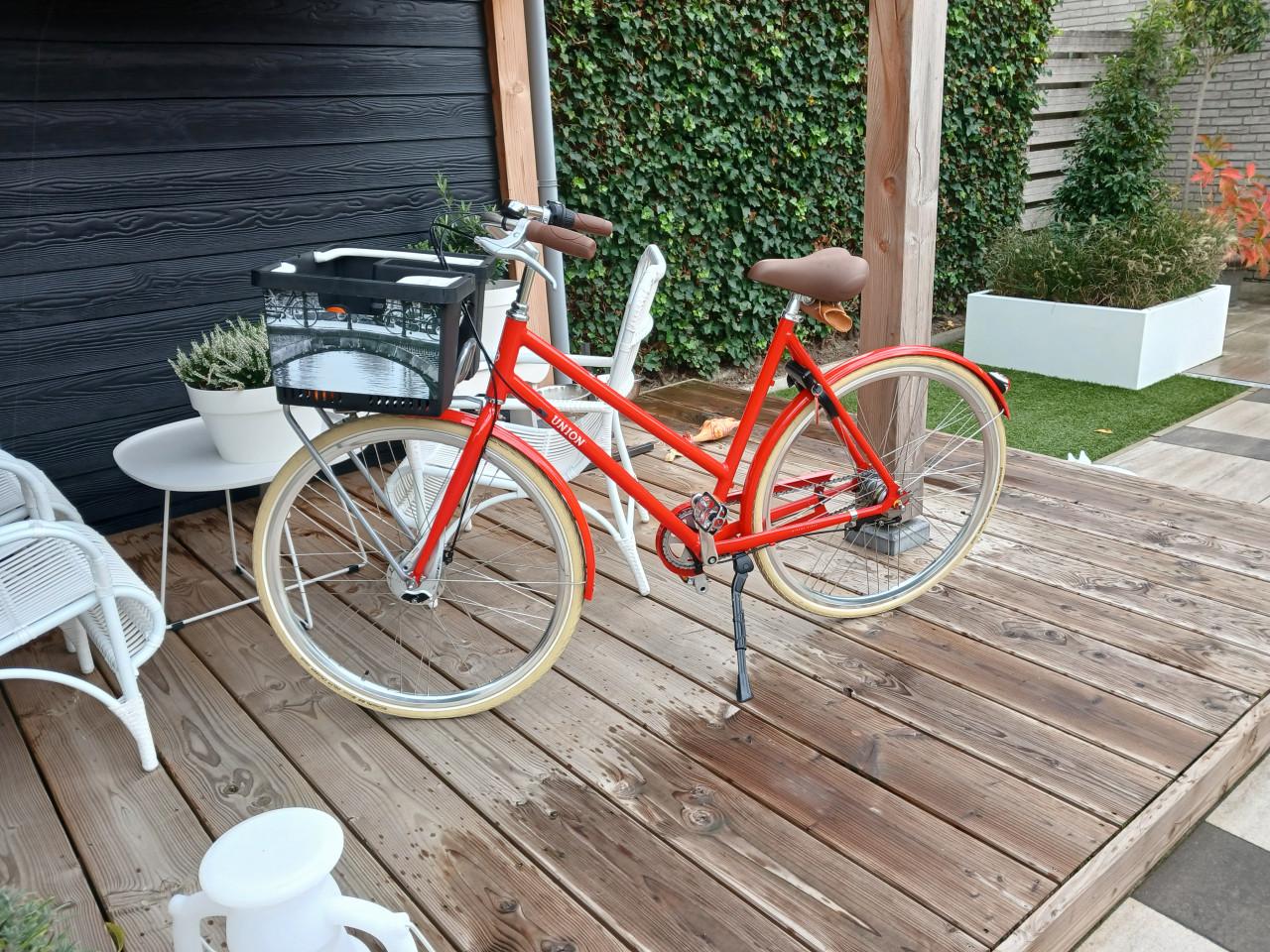 Fiets dames, Union spiksplinternieuw.