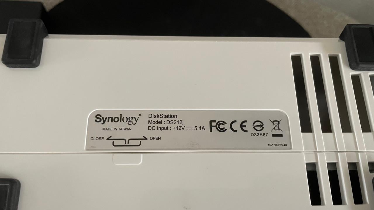 Synology DS212j NAS – 2‑bay, ideaal voor thuisgebruik