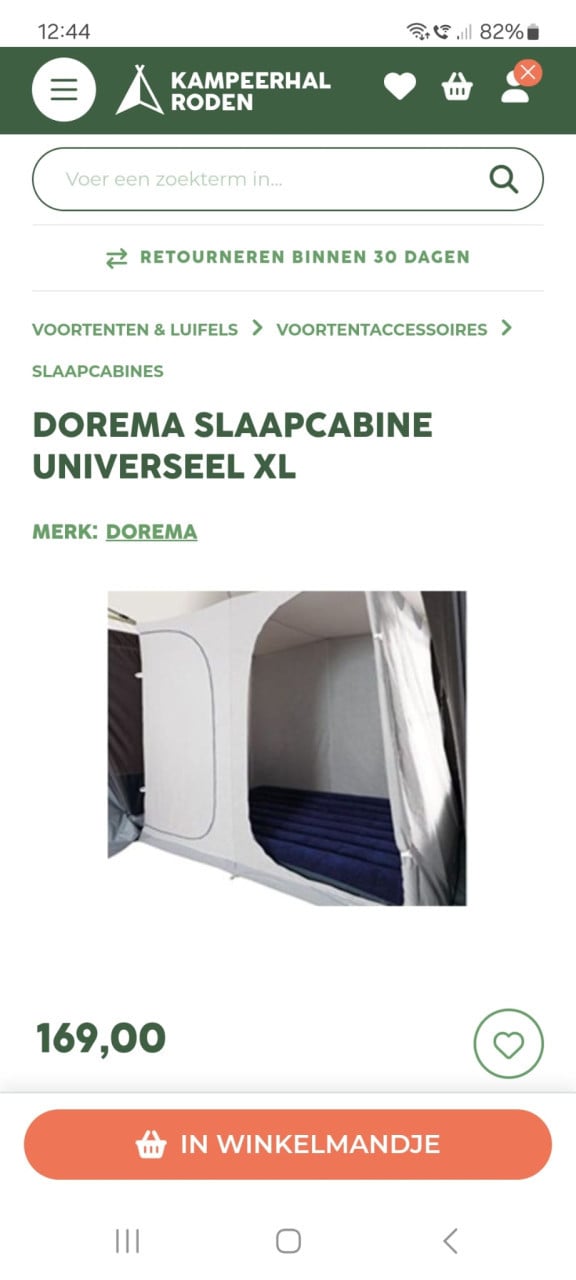 Te koop: Doréma Bergamo uitbouw en slaapcabine
