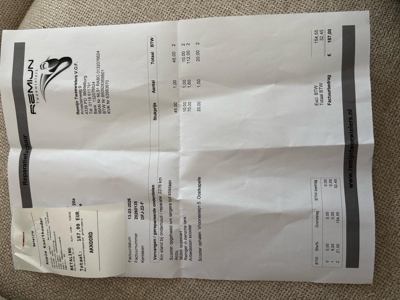 Berini scooter te koop – weinig kilometers