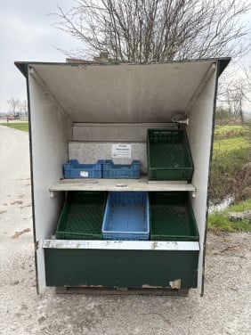 Te koop houten kraam