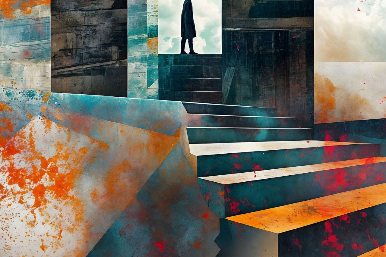 " MoonChild" Unieke editie 1/1 Digitaal schilderij/Giclee - Formaat 120x80