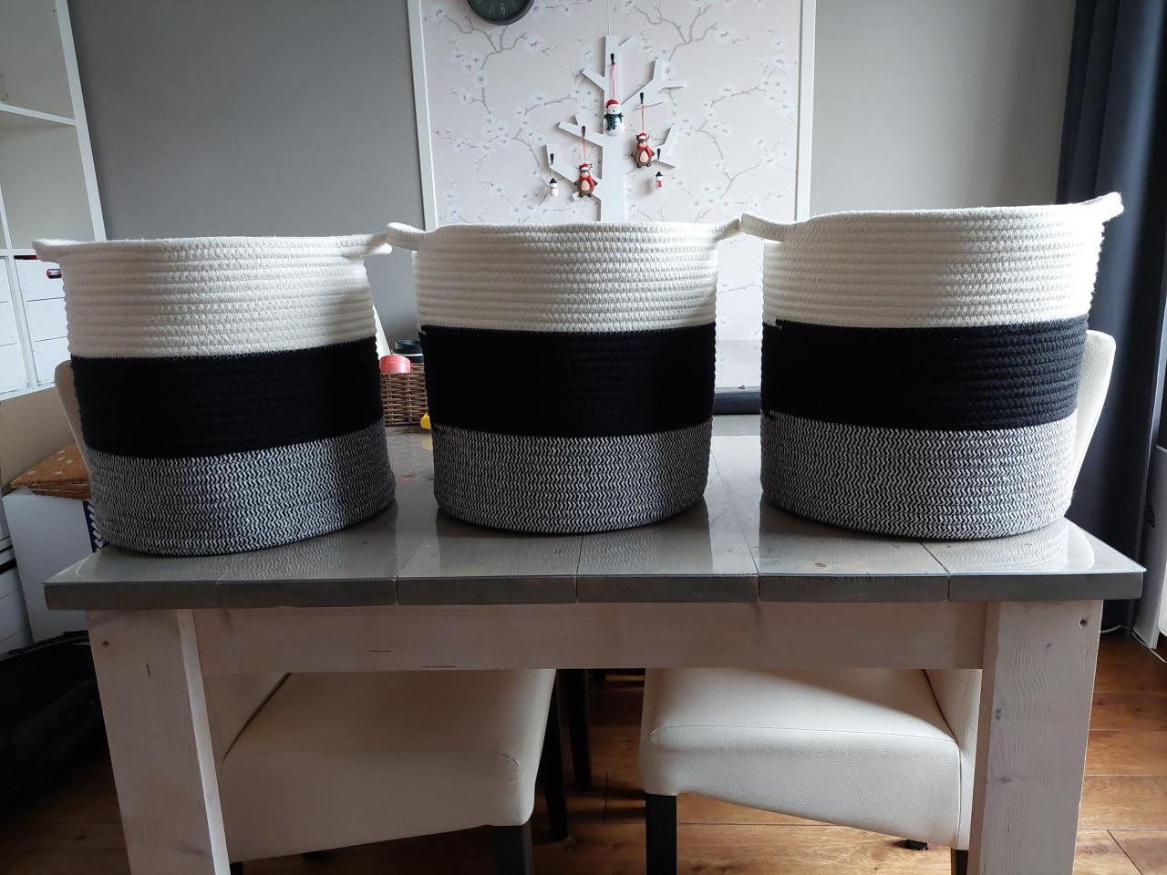 3 mooie grote opbergmanden