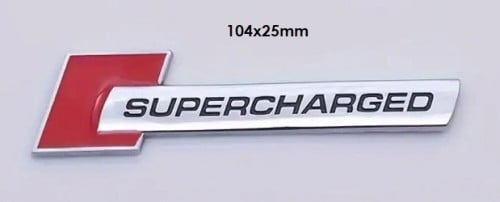 Supercharged Metalen Emblemen