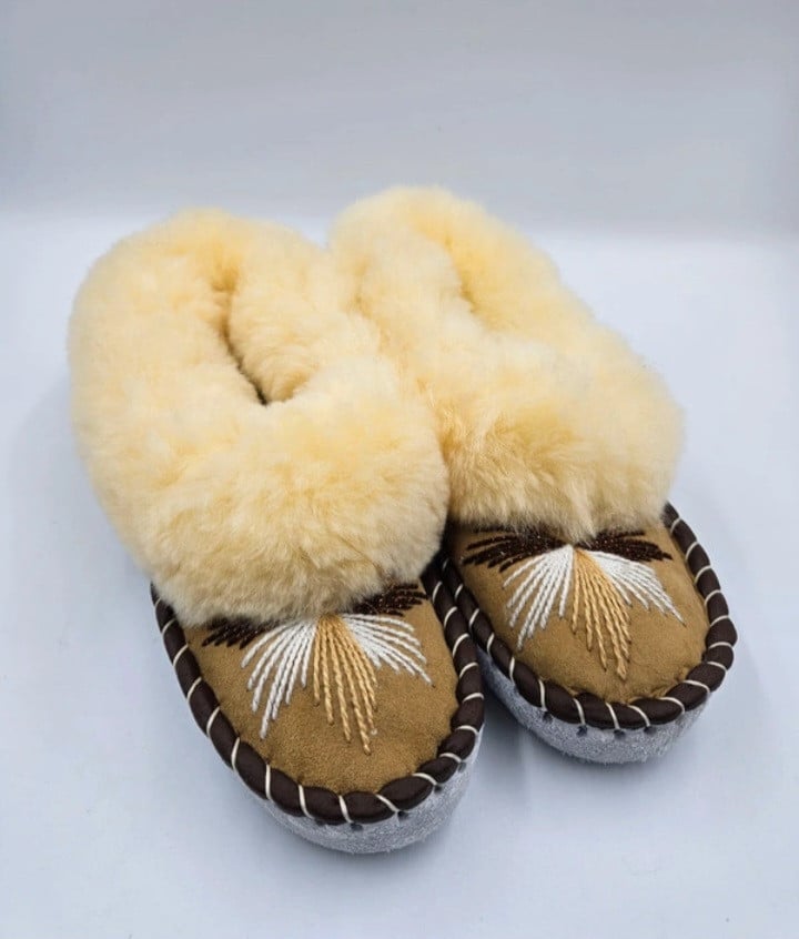 Lamswollen, handgemaakte Pantoffels