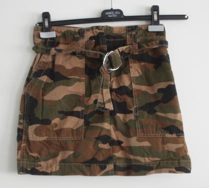 Bruine legerprint rok  maat 36