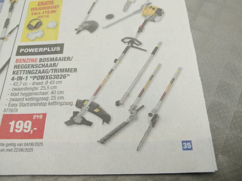 Bosmaaier/heggenschaar/kettingzaag/trimmer benzine