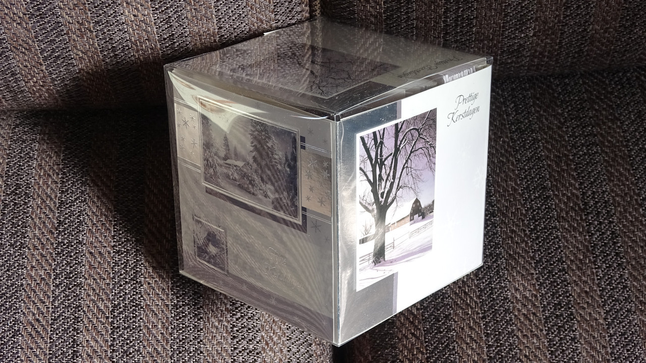 Kerst - Nieuwjaars Folie/Glitterkaarten box (30 stuks) nieuw