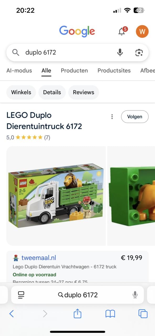 Duplo dierentuintruck 6172 & dierenverzorger 5632 & quad 5645