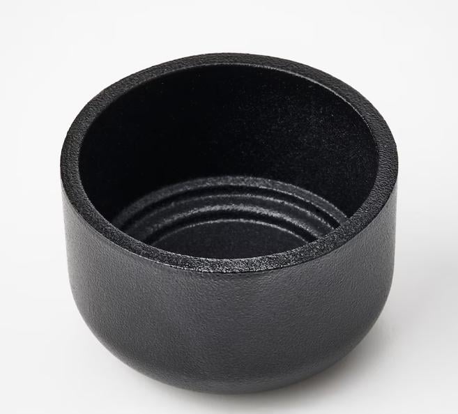 Ikea HEDERVÄRD theelichthouder met waxinelichtje, zwart