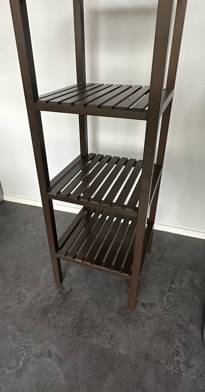 Stellingkast/Badkamerrek donkerbruin - Ikea Muskan