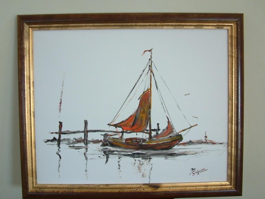 Hoogaars -hengst -botter schilderijen Jac Caljouw  Arnemuiden