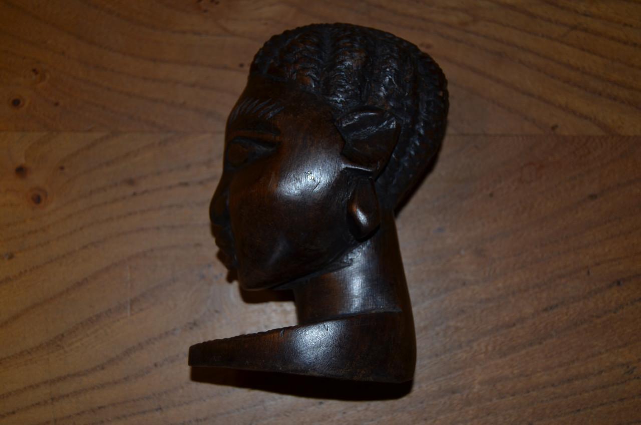 Houtsnijwerk Afrikaans vrouwenhoofd