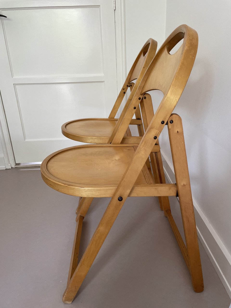 Set Vintage OTK Design Thonet Klapstoelen Jaren 50