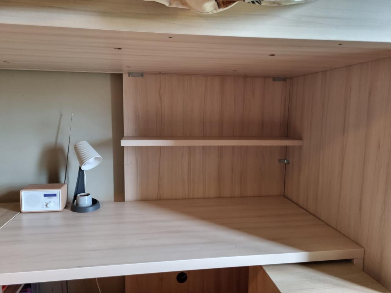 Licht eiken hoogslaper in goede staat