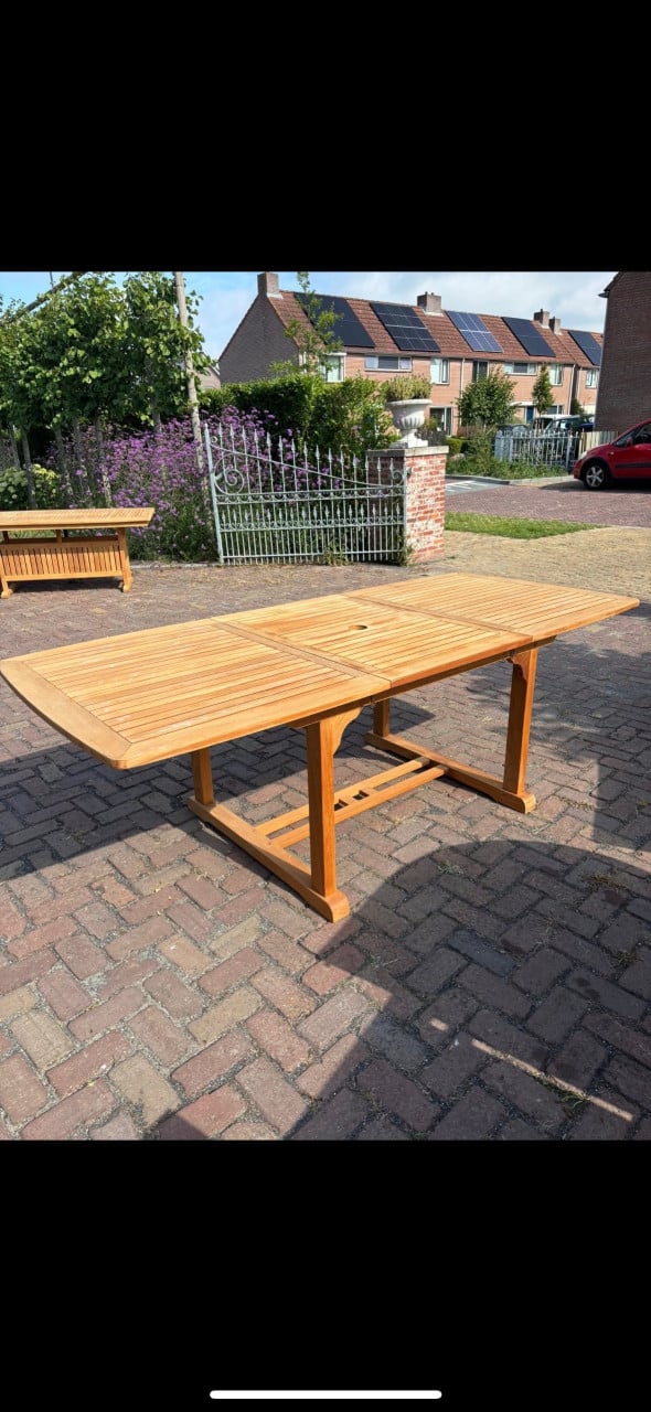 Teak buittafel nieuw teaktafel