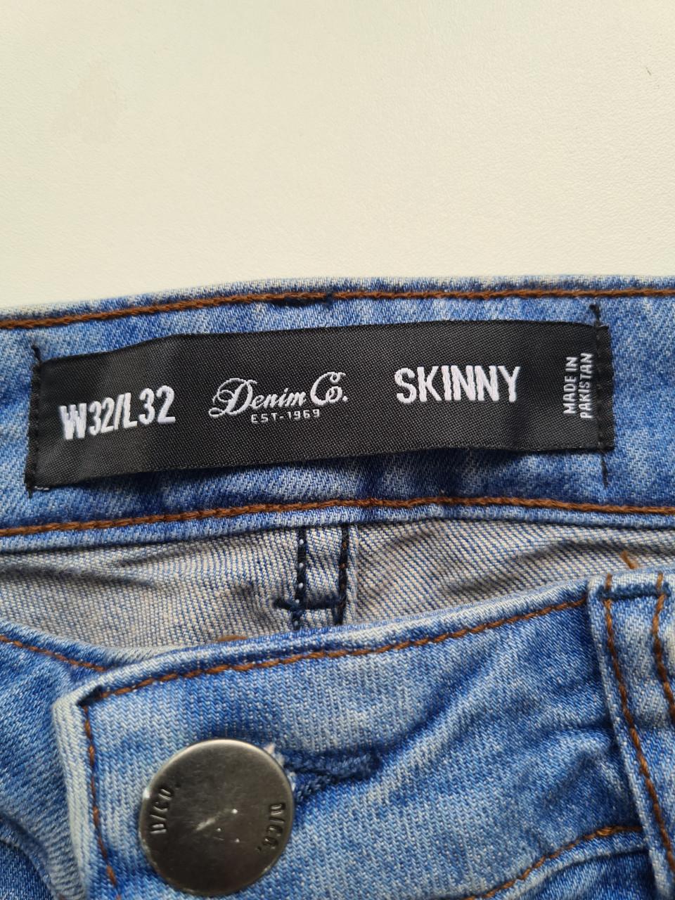 Mooie blauwe skinny jeans van Denim Co. in maat W32/L32.