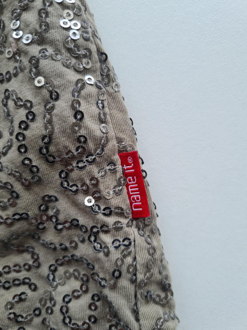 Name It kaki groen met pailletten korte broek  Maat 128