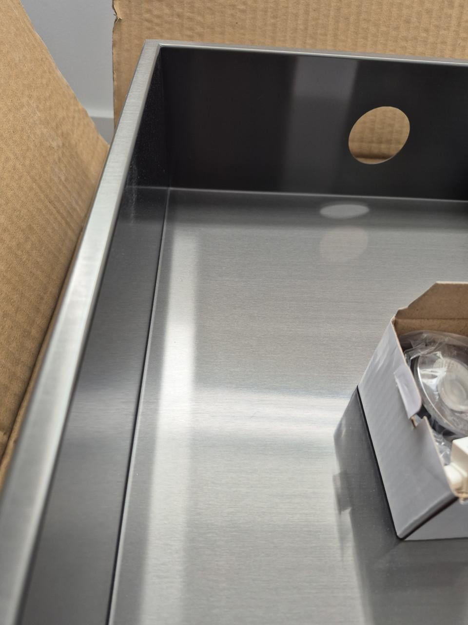 Inbouwkoof (gun metal) met ledverlichting