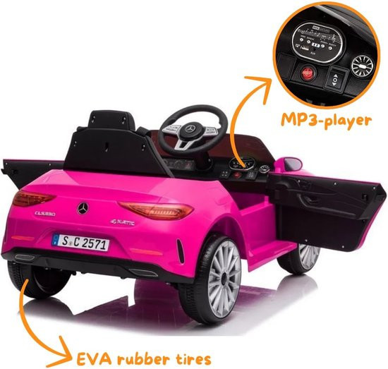 Mercedes CLS350 - Elektrische Kinderauto 12V - 1 tot 5 jaar - Roze