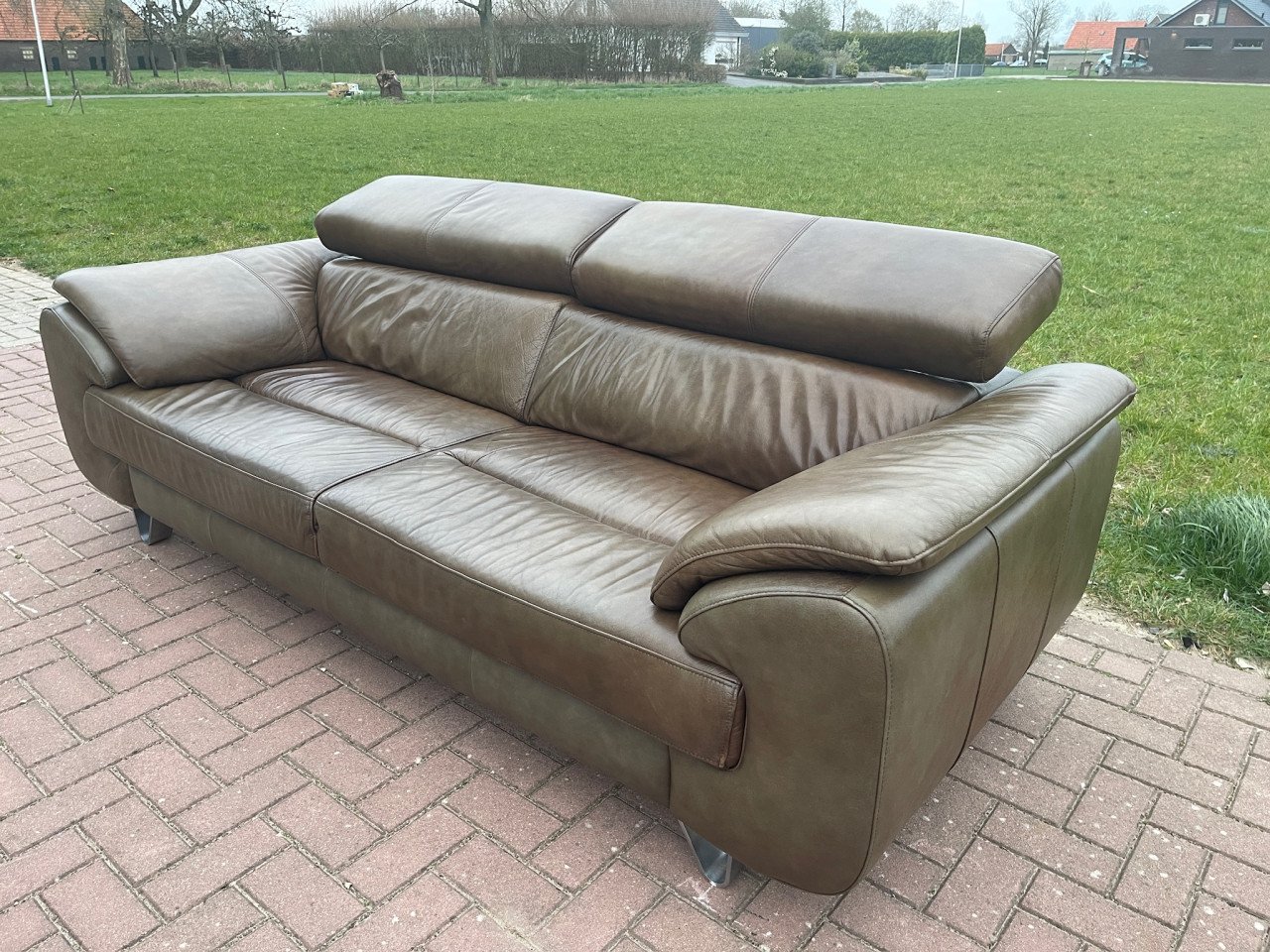 GRATIS LEVERING HEEL NL Henders & Hazel Echt Leer 3 zits Bank