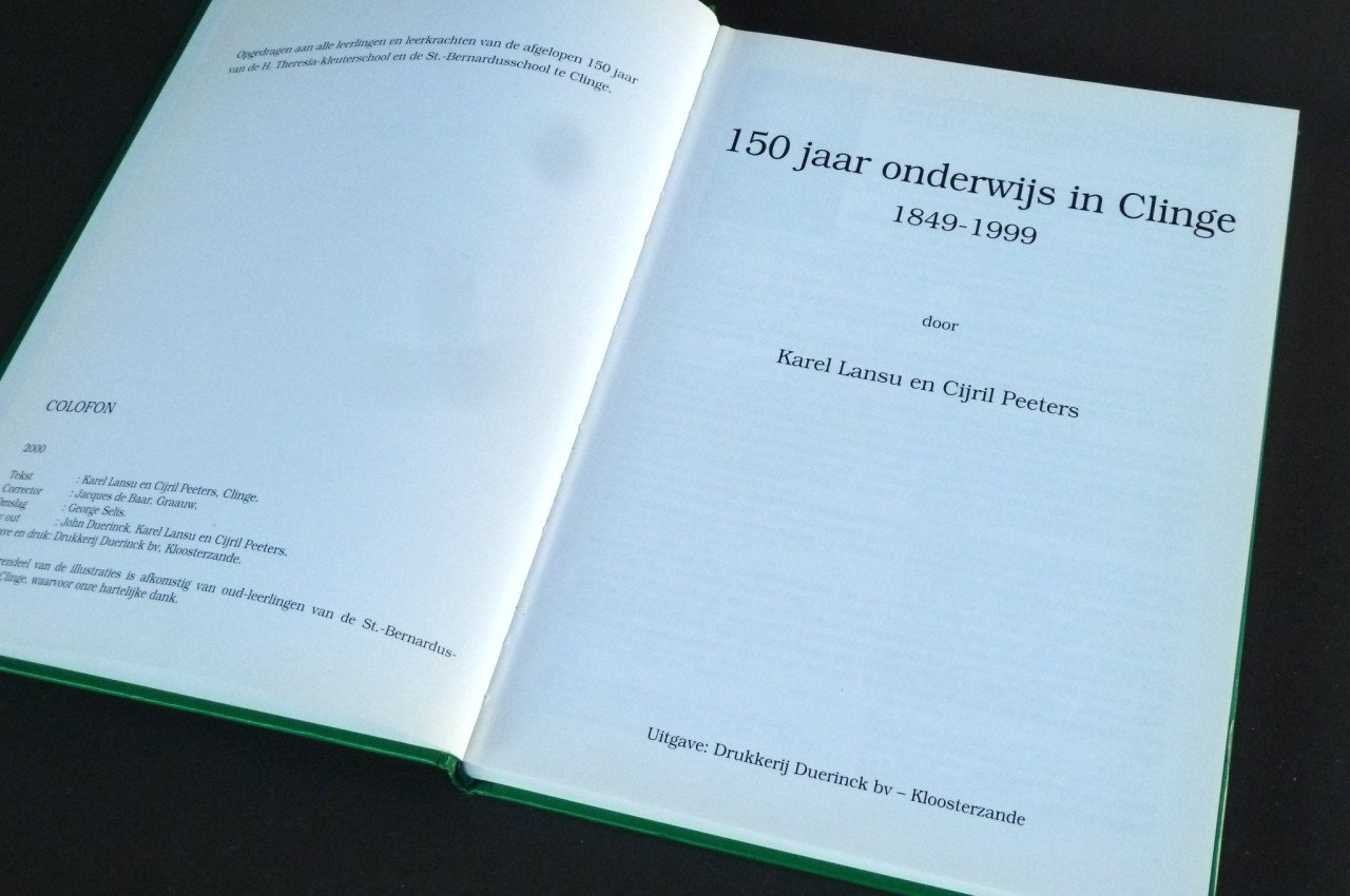 Boek: 150 Jaar Onderwijs in Clinge 1849-1999