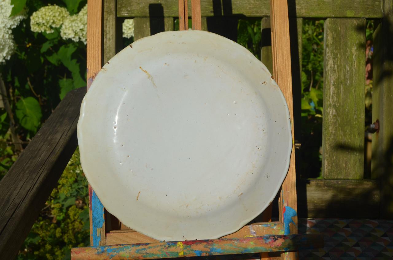 Div. aardewerk borden floraal decor op 1 na, 19e/20e eeuw (4)