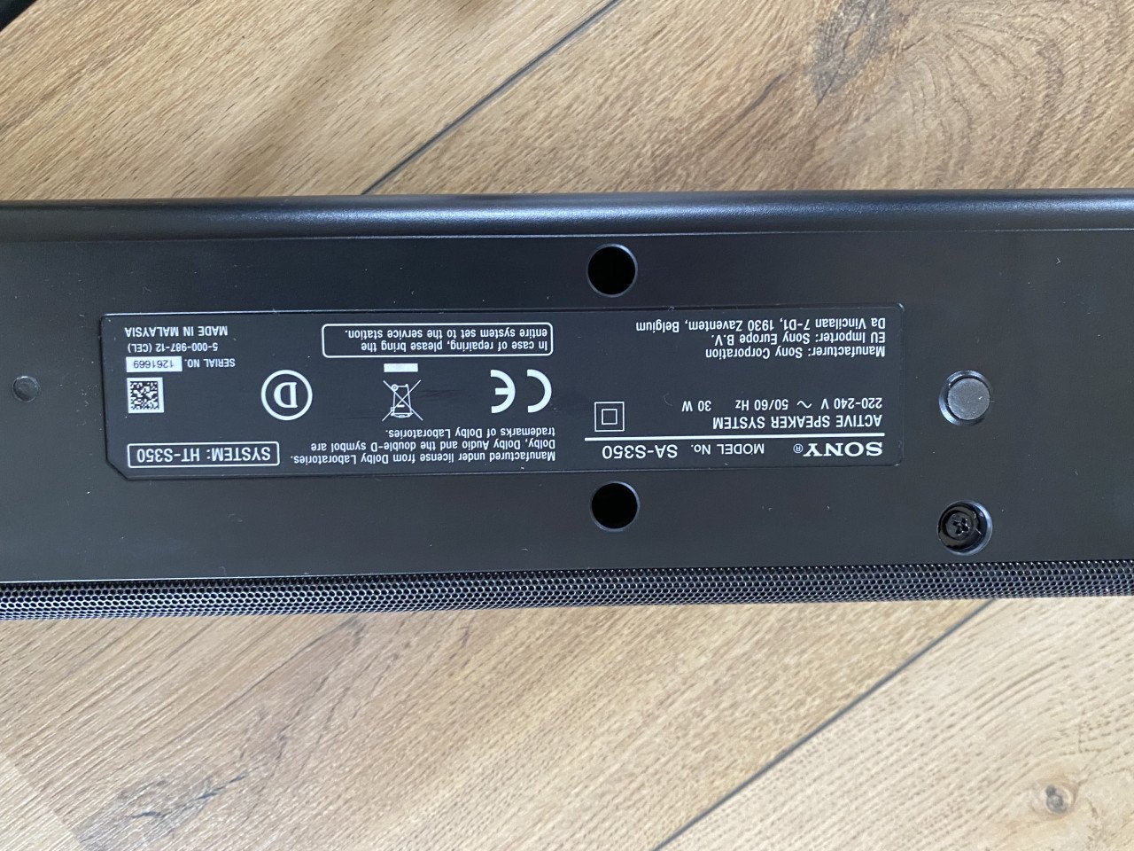 Sony soundbar met subwoofer en Bluetooth