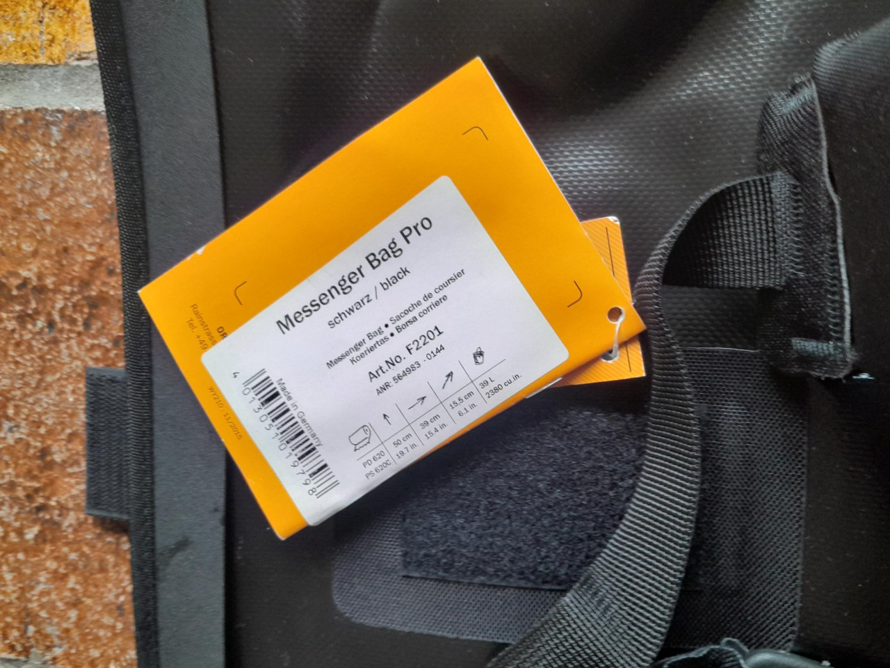 Ortlieb Messengerbag, zwart, 39 liter