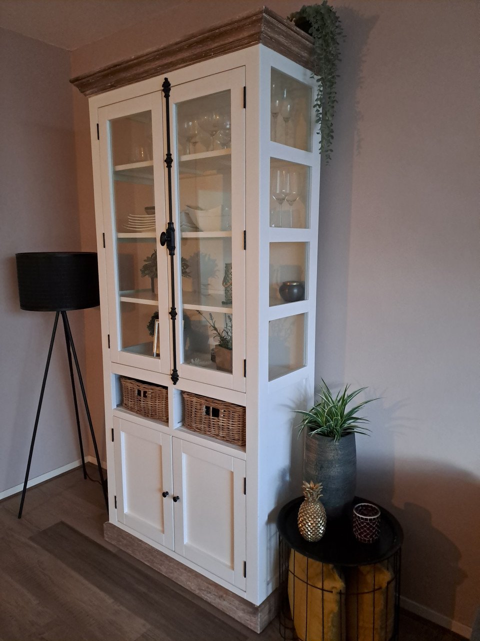 Landelijke vitrinekast