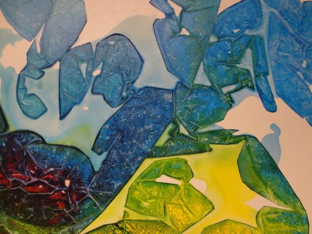 " Leaf " Prachtig Acrylschilderij