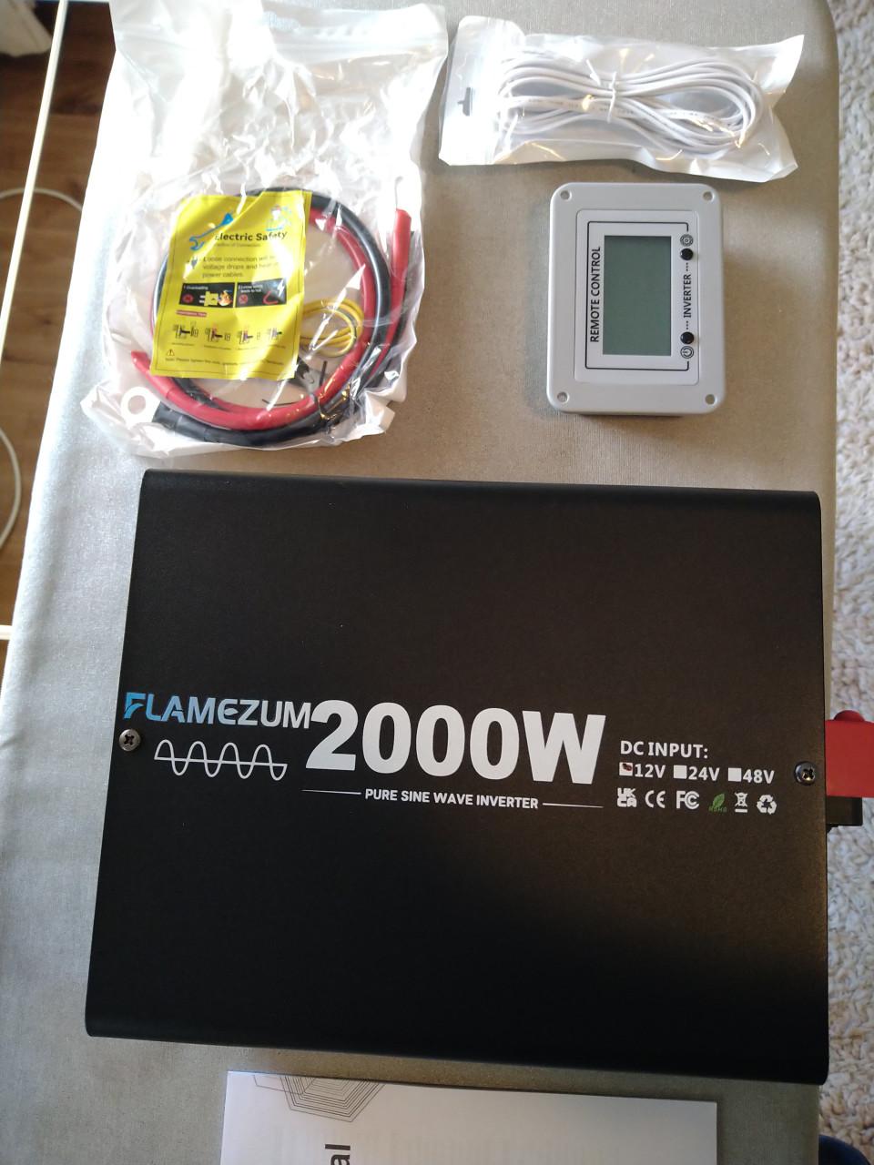 Omvormer 12 naar 230 volt 2000 W