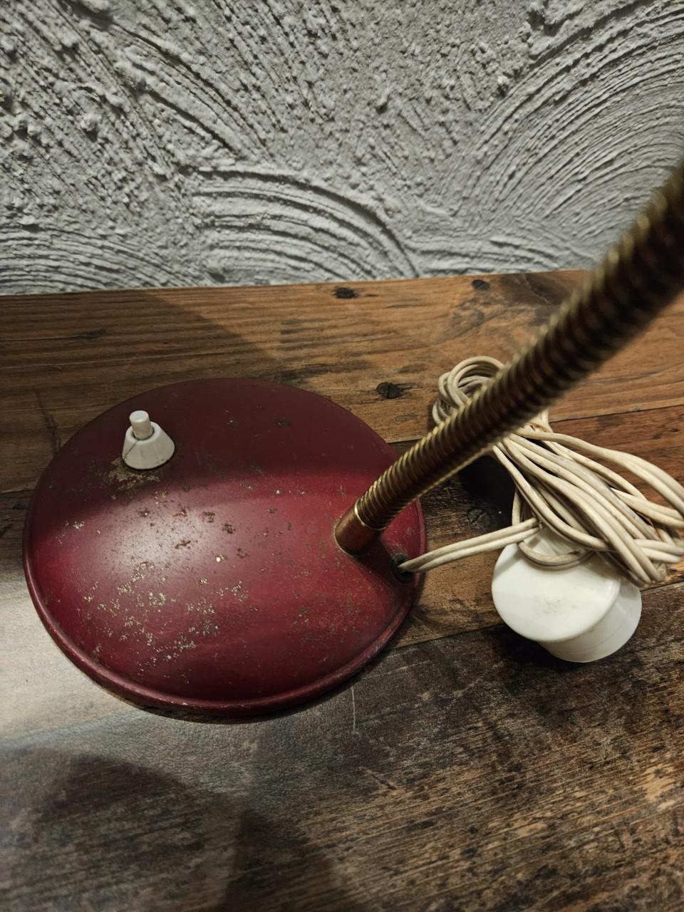 Vintage design bauhaus bureaulamp met flexibele arm - Rood