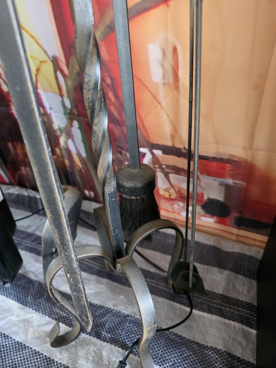 5-delige haardset Smeedijzer,