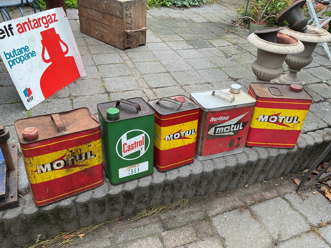 Vintage olieblikken