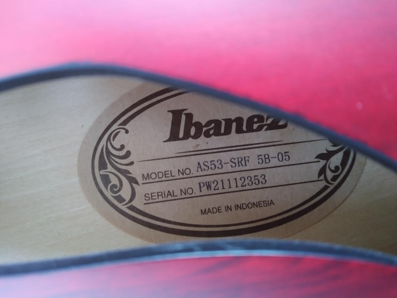 Ibanez Artcore AS-53 Sunburst Red Flat z.g.a.n. BIEDEN!