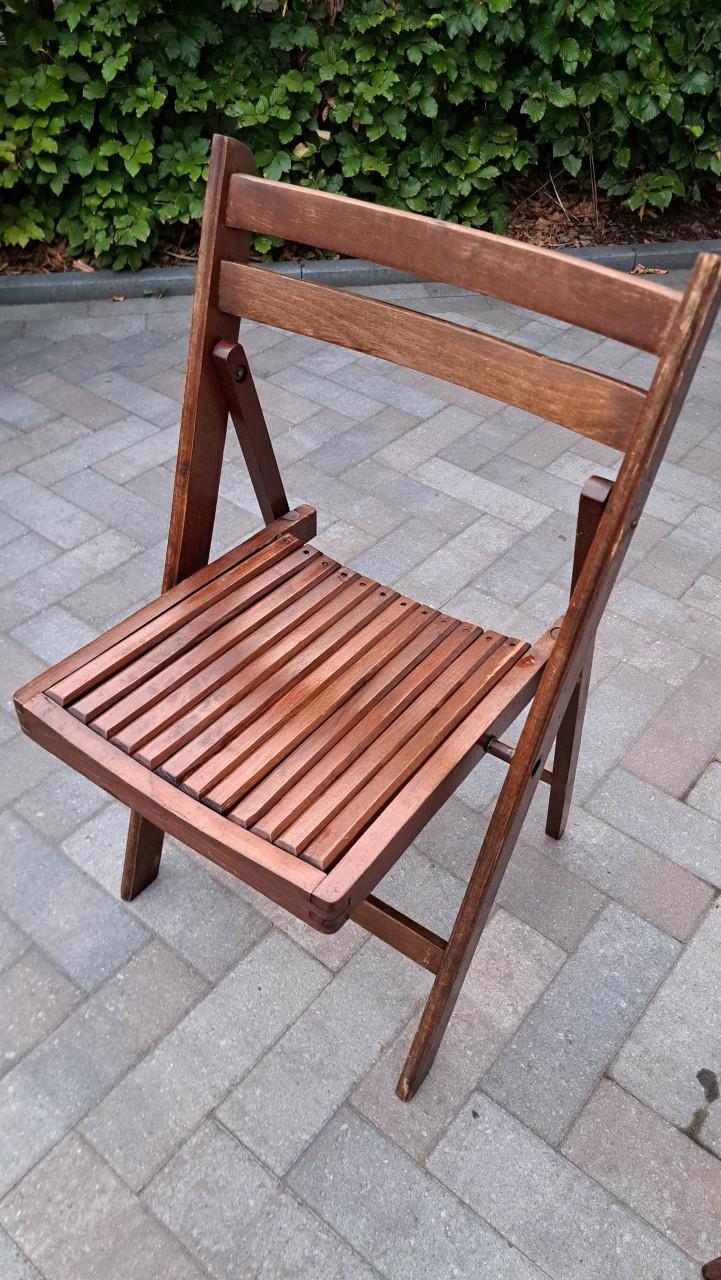 Partij vintage klapstoelen