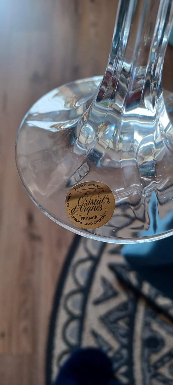 Set van 2 kandelaren van France Cristal d'Argues 24% lood christal.