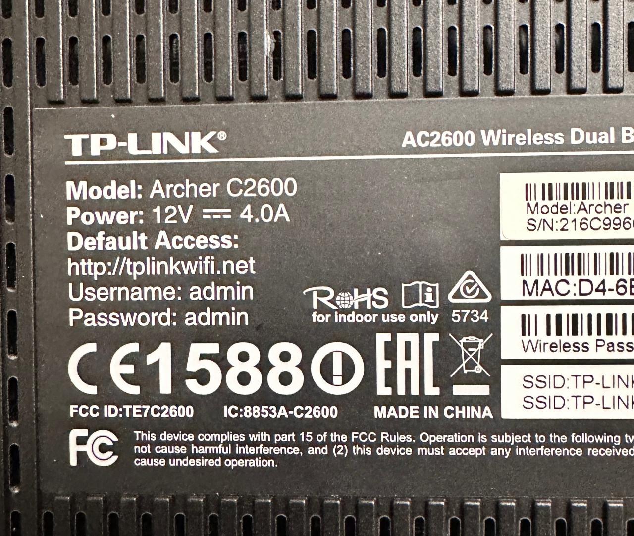 Router TP-Link Archer C2600