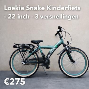 Loekie Snake Kinderfiets – 22 inch – 3 Versnellingen 🚲✨